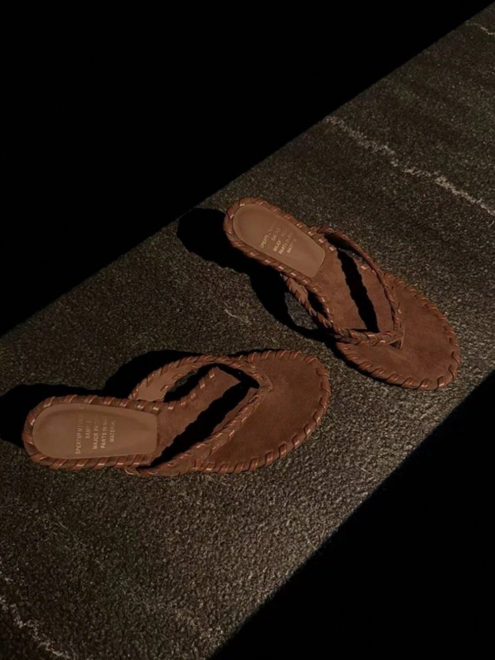 Brown Casual Women's Square Toe Stiletto Sandals Kitten Heel Flip Flop - Picture 4 of 4
